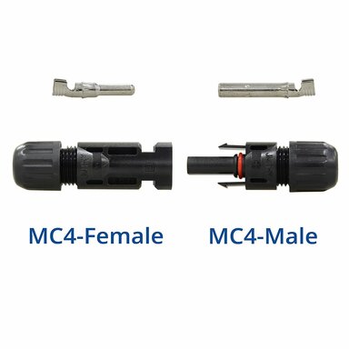 MC4 CONNECTOR POSITIVE AND NEGATIVE