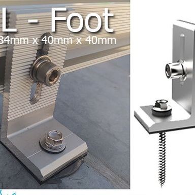 L FOOT KIT WITH SCREW 6.3*80mm